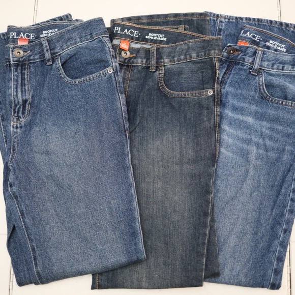 The Children's Place Other - JEANS BOYS SIZE 14 THREE PAIRS NWOT